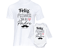 camiseta para papa body bebe  kit feliz primer día del padre