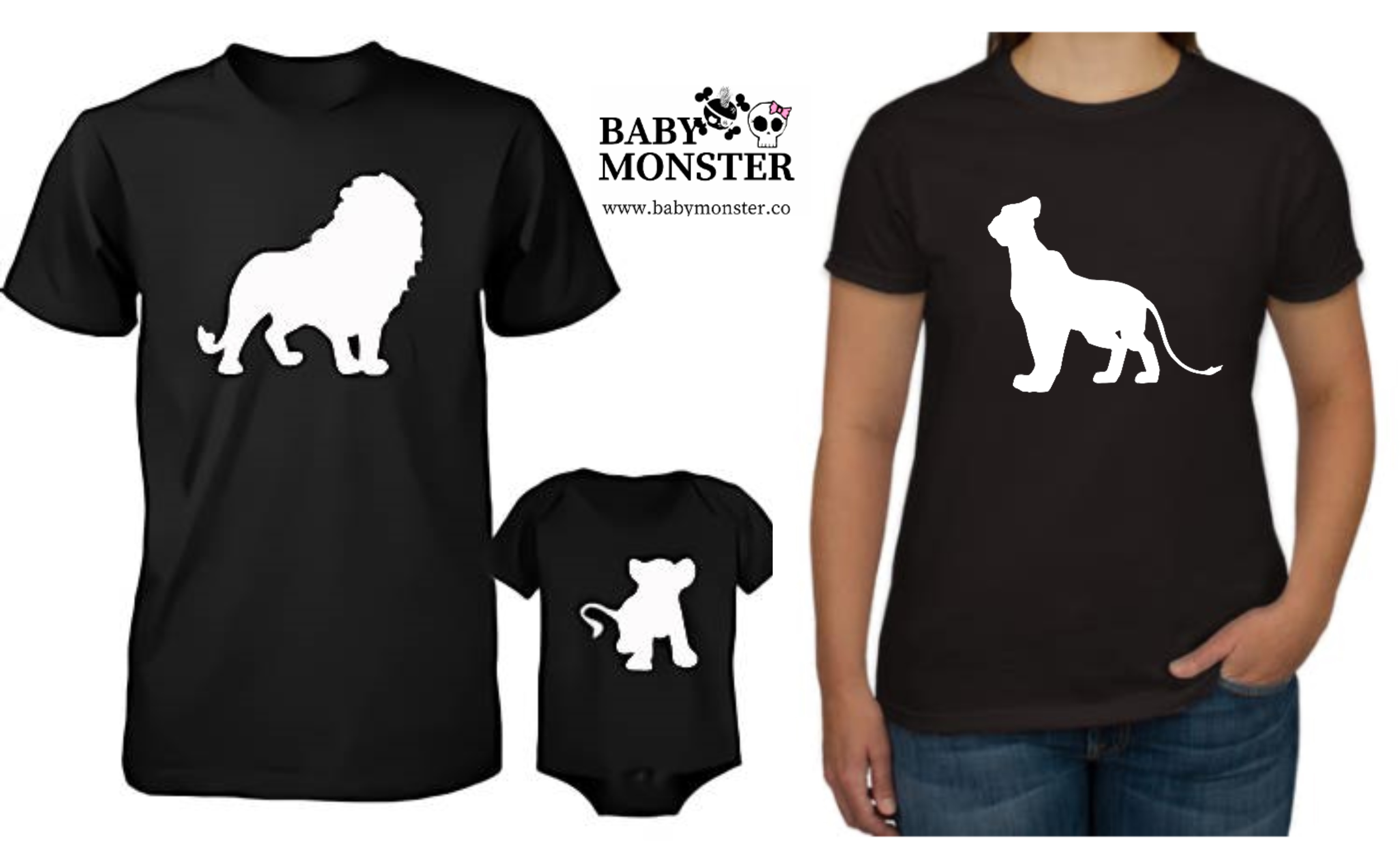 paquete Mono Melbourne Camisetas para Familia Rey León | Baby Monster