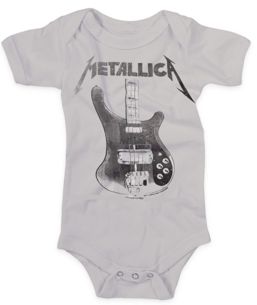 Ropa Para Bebé Body camiseta Rock Metallica Baby Monster
