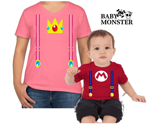 camisetas de mario bros para familia