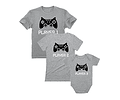 camisetas familia personalizada papá, mamá y bebe gamer