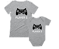 camisetas familia personalizada papá, mamá y bebe gamer