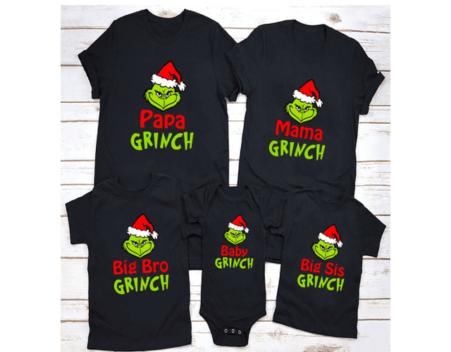 Camisetas de navidad Familia grinch Oferta Online