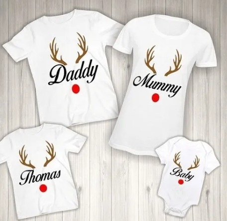 Camisetas de navidad Familia renos navidad Online