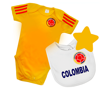 Ropa Para Bebe Body Bodie mas babero Futbol Seleccion Colombia 2022