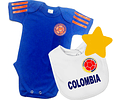 Ropa Para Bebe Body y babero Futbol Seleccion Colombia 