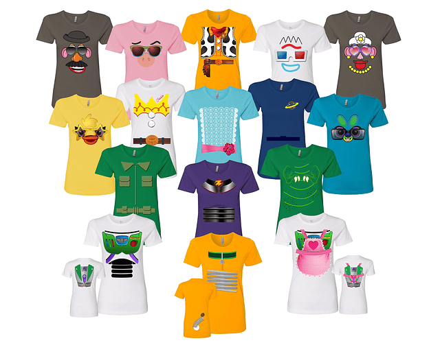 camisetas halloween Toy story para familia todas las tallas