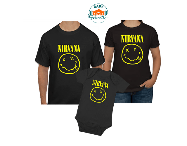  camisetas para familia Nirvana Baby Monster