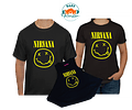  camisetas para familia Nirvana y vestidoBaby Monster