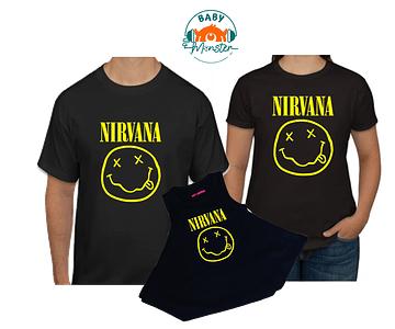  camisetas para familia Nirvana y vestidoBaby Monster