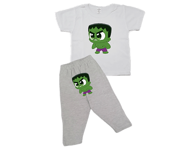 Conjunto de Ropa de Bebé Hulk camiseta y pantalon