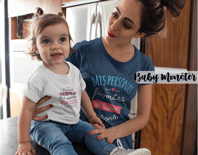 Camiseta para mama bebe mis personas favoritas| Baby Monst