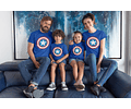 Camisetas Familiares Capitán América para Bebés y Niños