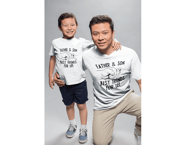 Conjunto de Camisetas para Bebé y Papá: Mejores Amigos