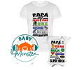 Conjunto camisetas Día del Padre con tus Superhéroes Favoritos