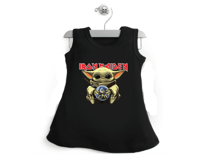 Vestido Bebé Iron Maiden Baby Yoda | Baby Monster