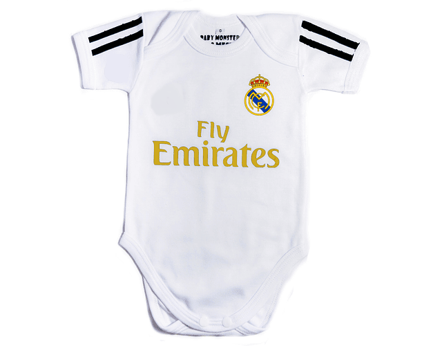 Body Bebé Real Madrid Estampado Dorado | Baby Monster -