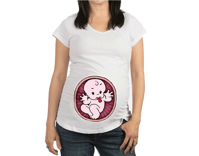 puerta Hueco Venta ambulante Camiseta De Mujer Embarazada Moderna Baby Monster