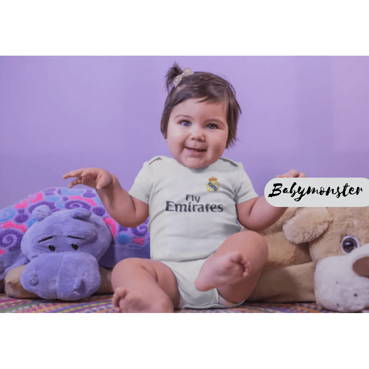 thumbnail interactive-video image 1 of Smartketing Baby Real Madrid C.f. Official Second Kit Bodysuit, Blue, 24 1 of 12