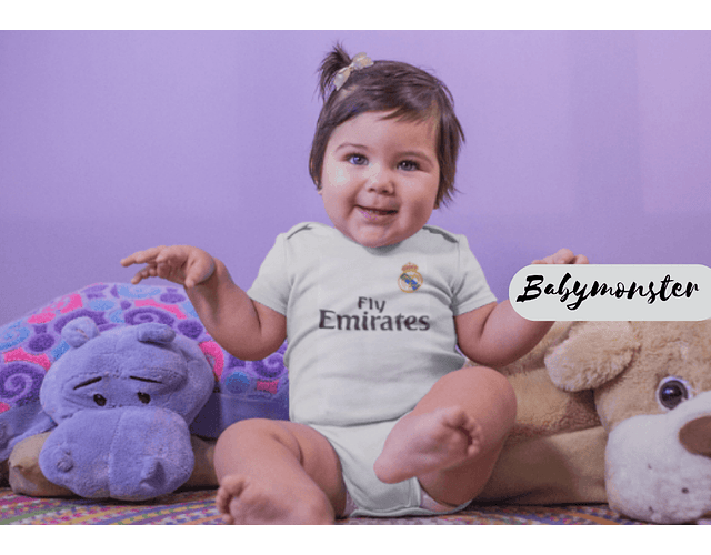 Body mameluco para bebe Real Madrid 2018 