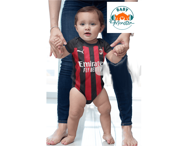 Ropa Para Bebe Body Bodie Futbol A.C Milán Baby Monster 
