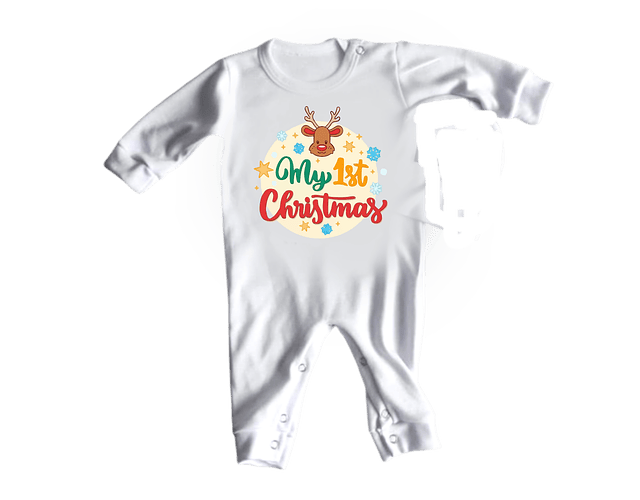 Pijama Bebé Mi Primera Navidad Reno: ¡Estilo Festivo para tu Tesoro! | Baby Monster