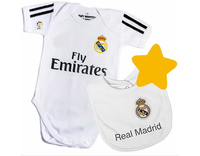 Body y Babero Real Madrid Baby Monster