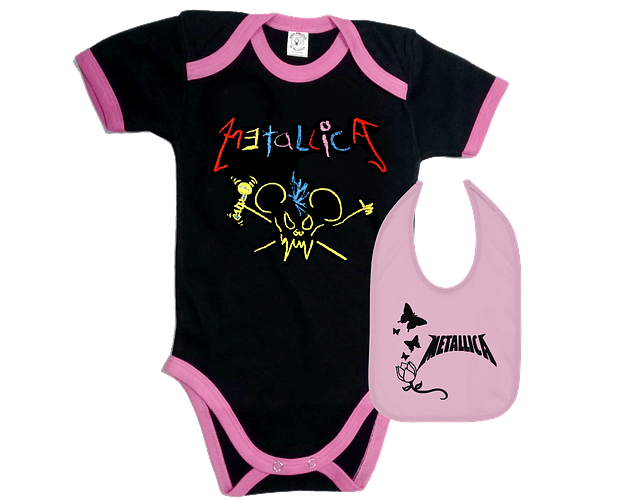 set ropa para bebe rock metallica crayola - Baby monster​​​