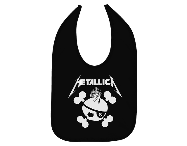 Babero Metallica Baby Monster para Bebés Niños - ¡Protección con Estilo Metalero!
