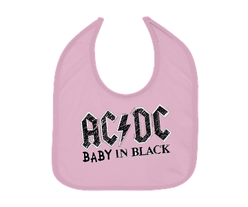 babero para bebe niña rock AC/DC