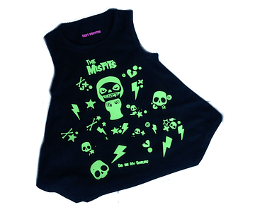 vestidos ropa para bebe niña rock Misfits - Baby monster