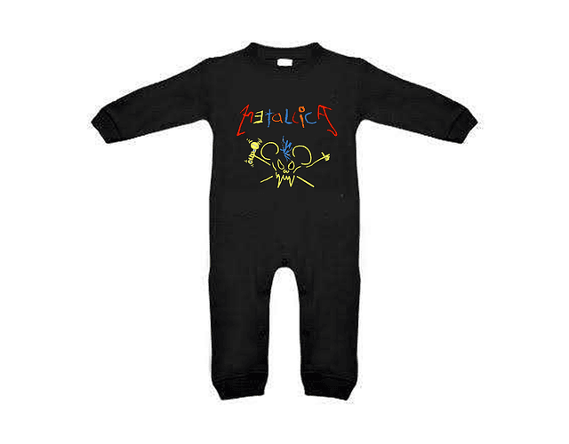 Ropa para bebe pijama Rock metallica crayola  baby monster