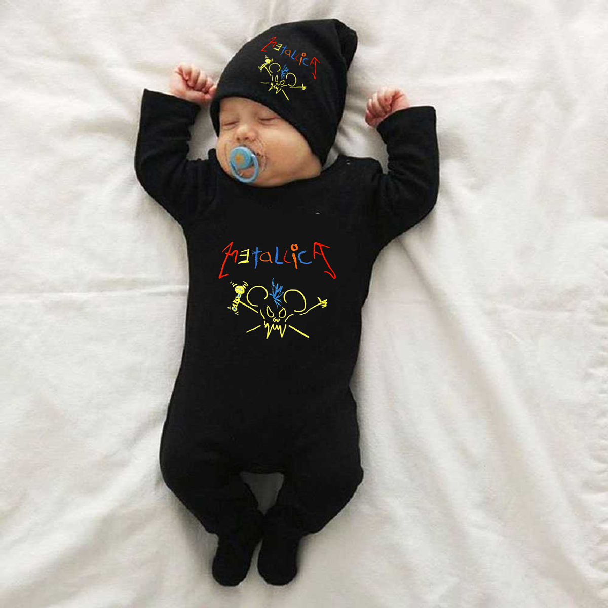 Pijama de Bebé con diseño Rock de Metallica crayola Baby
