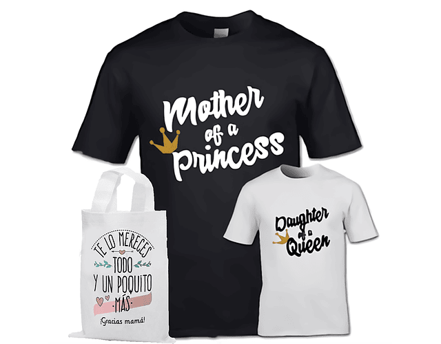 Camiseta mamay bebe, Mama de una princesa
