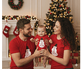 Muñeco de nieve navidad Tríos camisetas para Mamá papá y bebe 