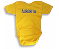 Body Fútbol Colombia para bebé con nombre AURORITA