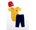 Conjunto Bebé Colombia Mundial 2026 Niño | Body + Gorro + Pantalón 🇨🇴⚽