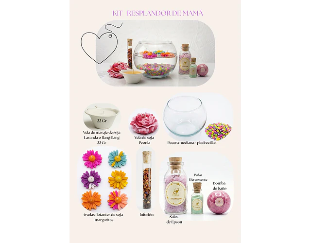 Kit Resplandor de Mamá – Caja Regalo con Camiseta y Spa en Casa | vishuda essentia