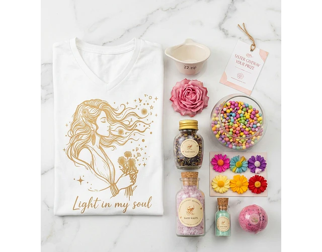 Kit Resplandor de Mamá – Caja Regalo con Camiseta y Spa en Casa | vishuda essentia