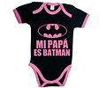 Ropa para bebe Bodi Batman mi papá es batman