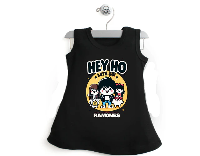 Vestido para Niña Ramones – Estilo Rock | Baby Monster