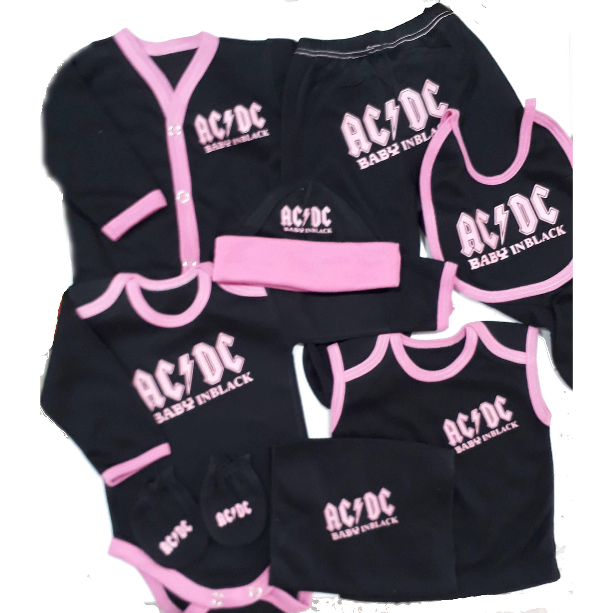 Conjunto de Primera Muda para Bebé AC/DC | Baby Monster