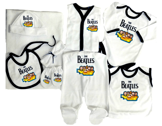 Primera Muda Bebé Personalizada The Beatles - ¡Comienzo Musical Único!