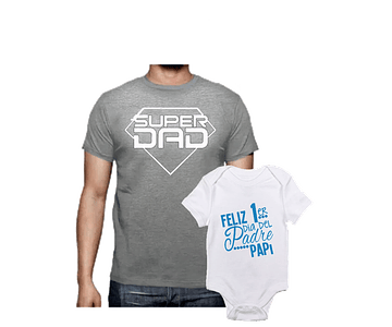 body kit bebe y Papá  Feliz  día del padre super Papá