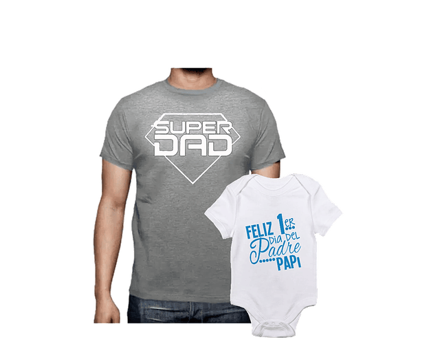 body kit bebe y Papá  Feliz  día del padre super Papá