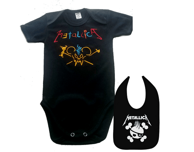 Conjunto Ropa para Bebé Rock Metallica Crayola - ¡Estilo y Actitud desde los Primeros Pasos!