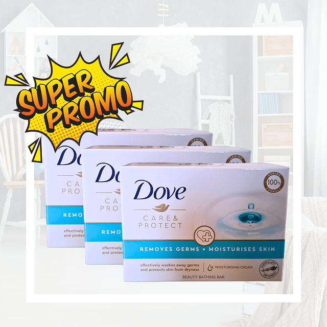 Jabón en barra Dove x3