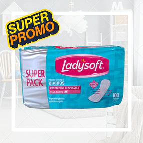 Protectores Diarios Ladysoft 100 ud