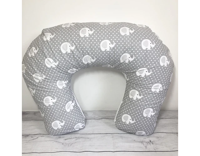 Cojín de Lactancia Elefantes Gris