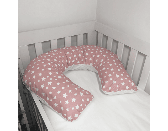 Cojín de Lactancia Estrellas Rosa